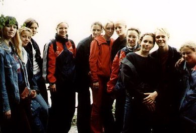 Trainingslager der weiblichen Jugend des TSV Bayer 04 Leverkusen am Bodensee im August 2000