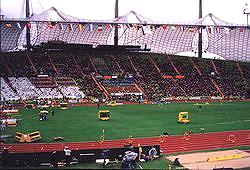 Das Olympiastadion war fast jeden Tag ausverkauft und bot einen sch�nen Rahmen f�r die Wettk�mpfe